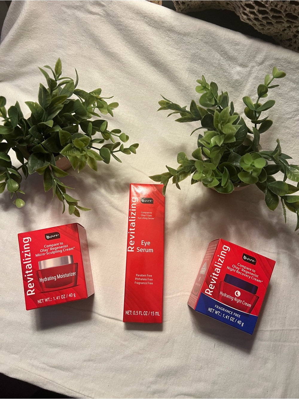 Revitalizing Red Skincare Set - Eye Serum + Moisturizers